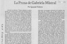 La prosa de Gabriela Mistral