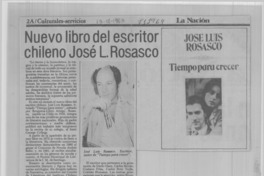 Nuevo libro del escritor chileno José L. Rosasco