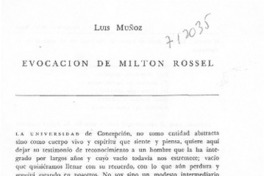 Evocación de Milton Rossel