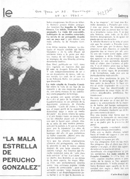 La mala estrella de Perucho González