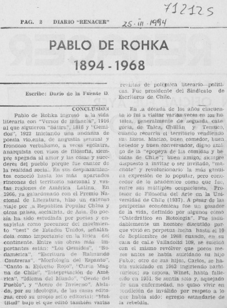 Pablo de Rokha 1894-1968