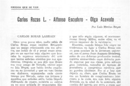 C. Rozas L., Alfonso Escudero, Olga Acevedo