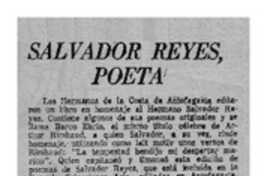 Salvador Reyes, poeta