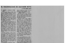 El nacionalismo de Salvador Reyes