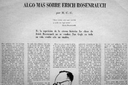 Algo más sobre Erich Rosenrauch