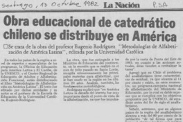 Obra educacional de catedrático chileno se distribuye en América.