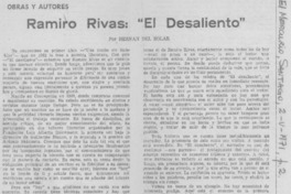 Ramiro Rivas, "El desaliento"