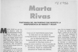 Marta Rivas: [entrevista]