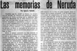 Las memorias de Neruda