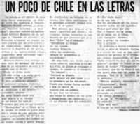 Un poco de Chile en las letras