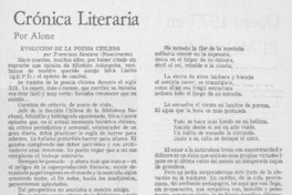 Evolución de la poesía chilena