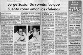 Jorge Sasía, un romántico que cuenta cómo aman los chilenos: [entrevista]