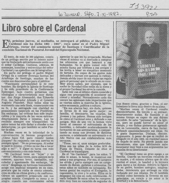 Libro sobre el Cardenal.