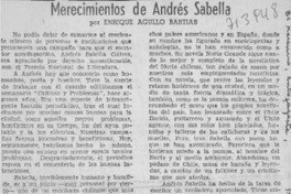 Merecimientos de Andrés Sabella.