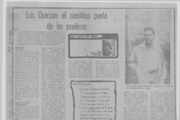 Luis Oyarzún, el científico poeta de las praderas