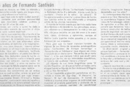 Los 85 años de Fernando Santiván