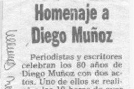 Homenaje a Diego Muñoz.