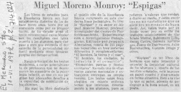 Miguel Moreno Monroy: "Espigas".