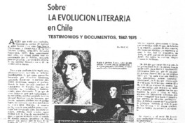 Sobre la evolución literaria en Chile