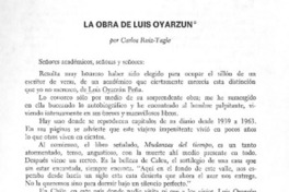 La obra de Luis Oyarzún