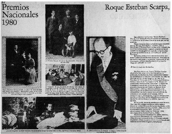 Premios nacionales 1980 Roque Esteban Scarpa.