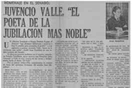 Juvencio Valle "el poeta de la jubilación mas noble"