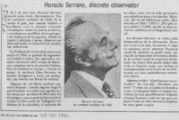 Horacio Serrano, discreto observador.