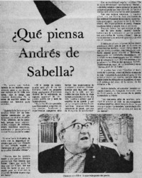 ¿Qué piensa Andrés de Sabella? :