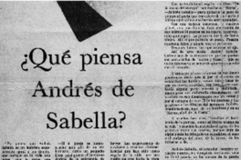 ¿Qué piensa Andrés de Sabella? :
