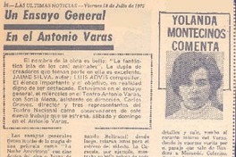 Un ensayo general en el Antonio Varas