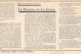 Un discurso en La Serena