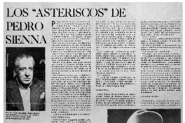 Los "asteriscos" de Pedro Sienna.