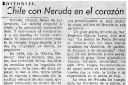 Chile con Neruda en el corazón.