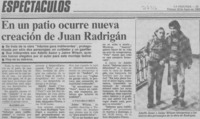 En un patio ocurre nueva creación de Juan Radrigán.