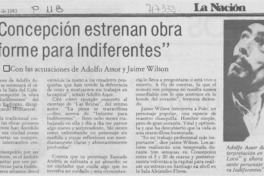 En Concepción estrenan obra "informe para indiferentes".