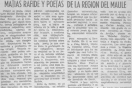 Matías Rafide y poetas de la Región del Maule