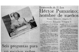 Héctor Pumarino, hombre de sueños: [entrevista]
