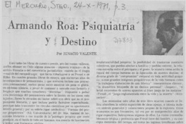 Armando Roa: psiquiatría y destino