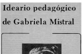 Ideario pedagógico de Gabriela Mistral.