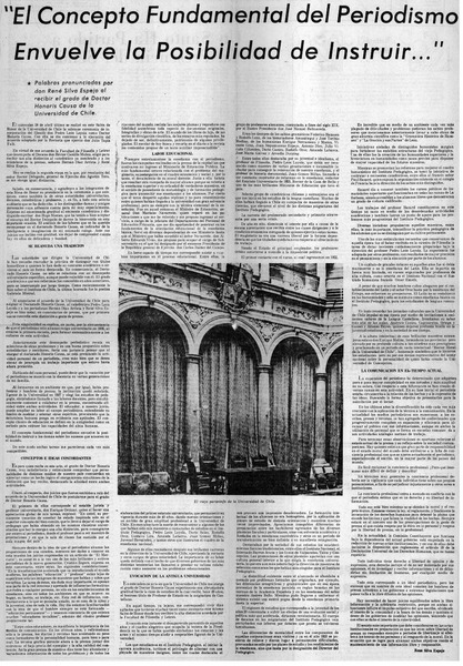 "El concepto fundamental del periodismo envuelve la posibilidad de instruir..." "El concepto fundamental del periodismo envuelve la posibilidad de instruir..."