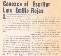 Conozca al escritor Luis Emilio Rojas.