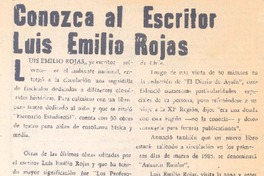 Conozca al escritor Luis Emilio Rojas.