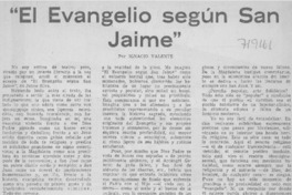 "El evangelio según San Jaime"