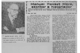 Manuel Ravest Mora, escritor e historiador.