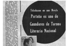 Porteño es uno de los ganadores de Torneo Literario Nacional.