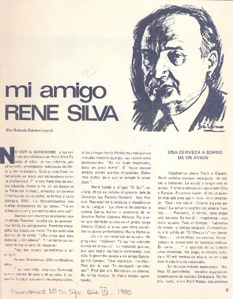 Mi amigo René Silva