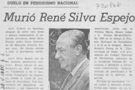 Murió René Silva Espejo.