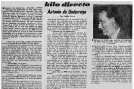 Antonio de Undurraga : [entrevistas]