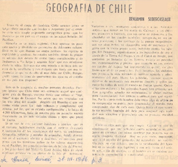 Geografía de Chile.