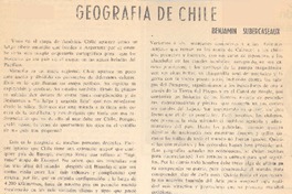 Geografía de Chile.